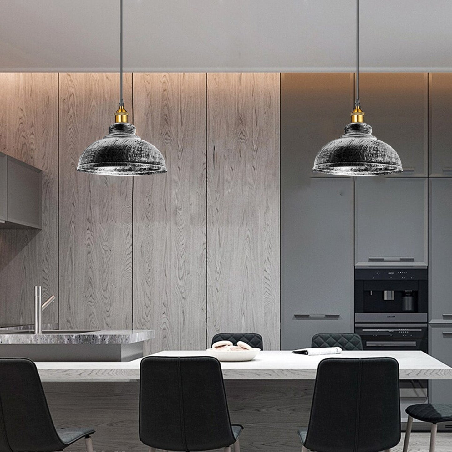 2 Pack Vintage Industrial Pendant Lights - Retro Loft Style~3569-3