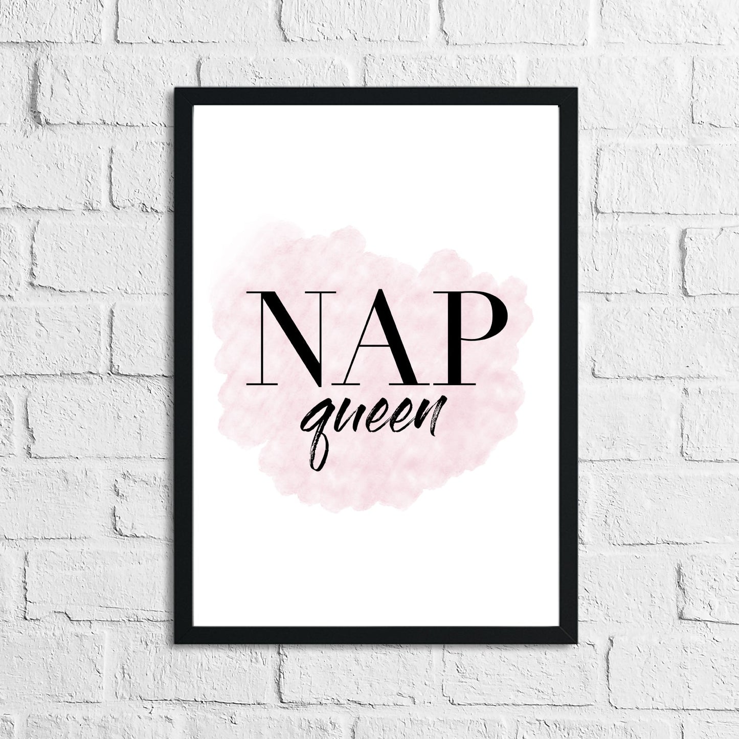 Nap Queen Pink Bedroom Quote Wall Decor Print-0